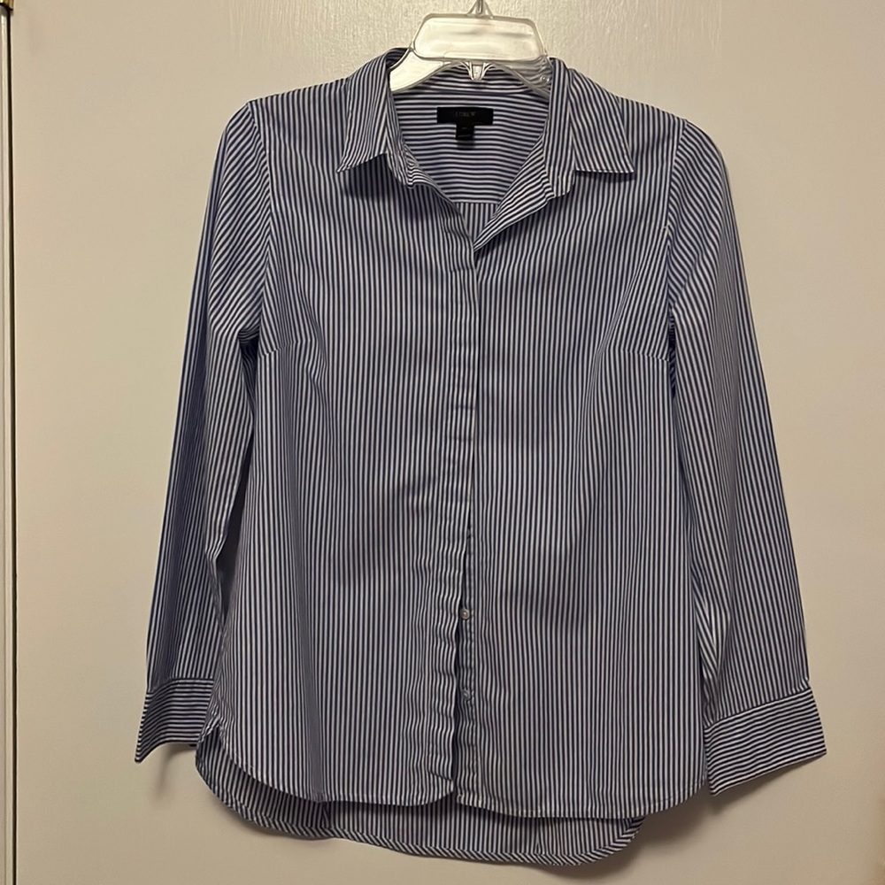 JCrew blue stripe button down shirt